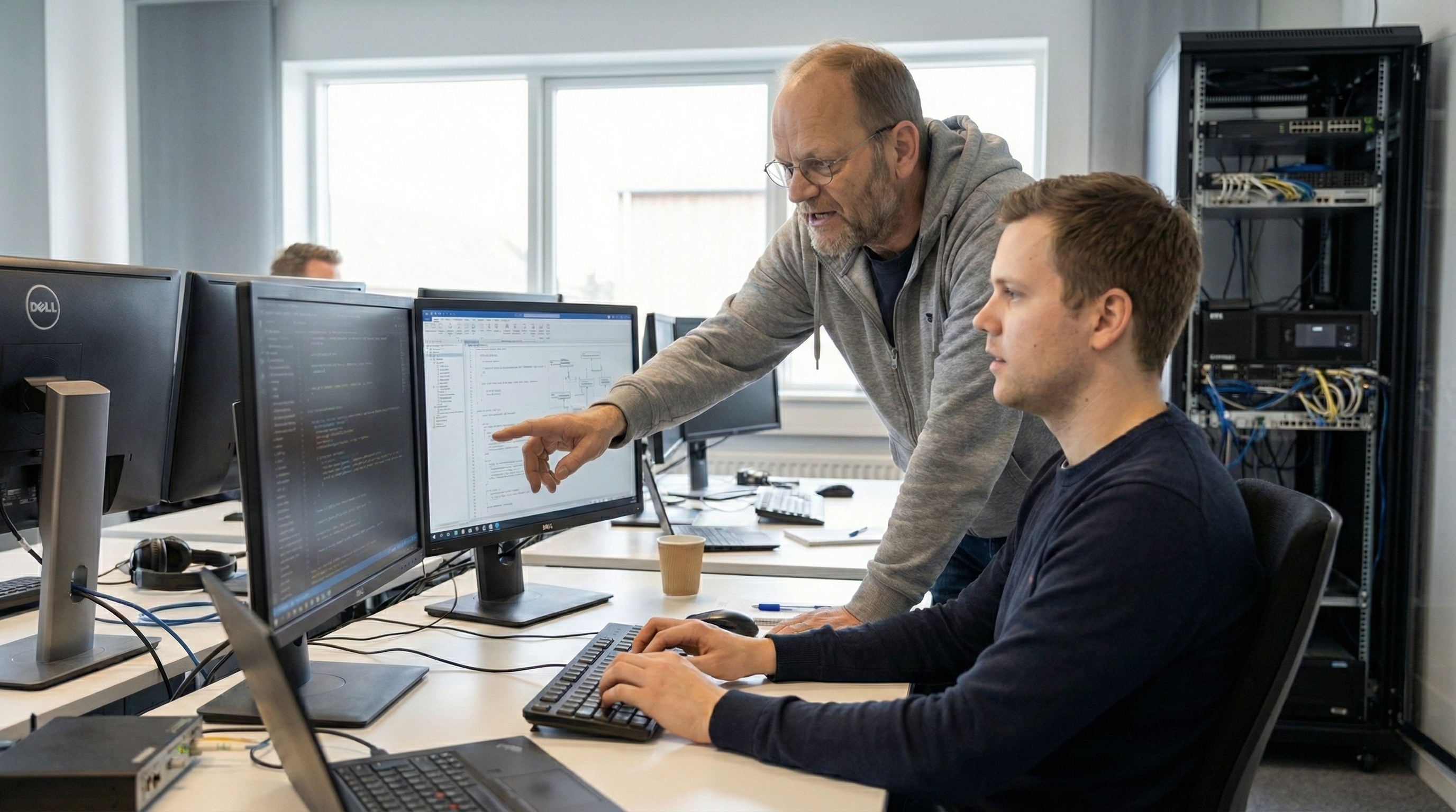 Entwicklerteam arbeitet zusammen